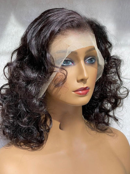 Natural hair wig 345r