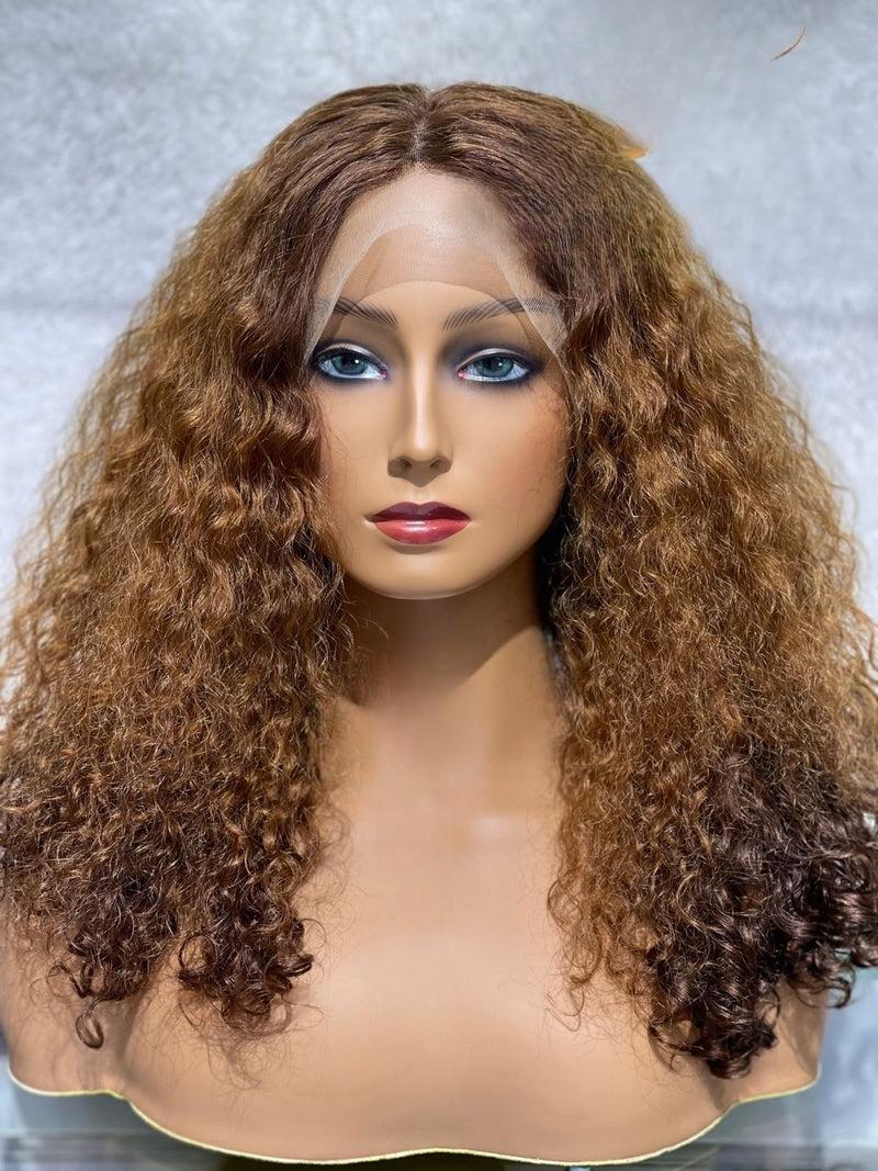 Natural hair wig 344