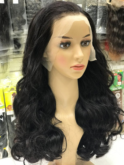 Natural black hair wig 2