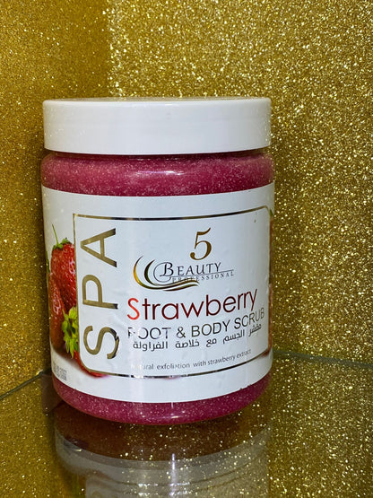 5 Beauty Foot & Body Scrub (Strawberry) 1 kg