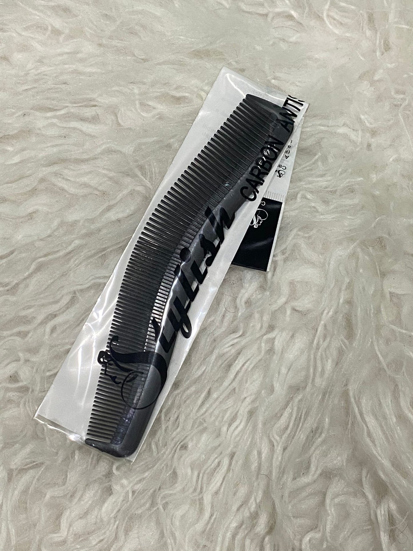 Stylish Carbon Antistatic Hair Comb Bent