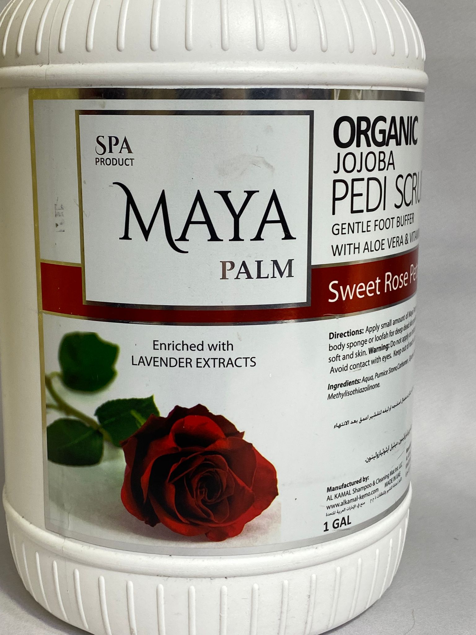 Maya Palm Organic Jojoba Pedi Scrub - Sweet Rose for Feet 1 gal