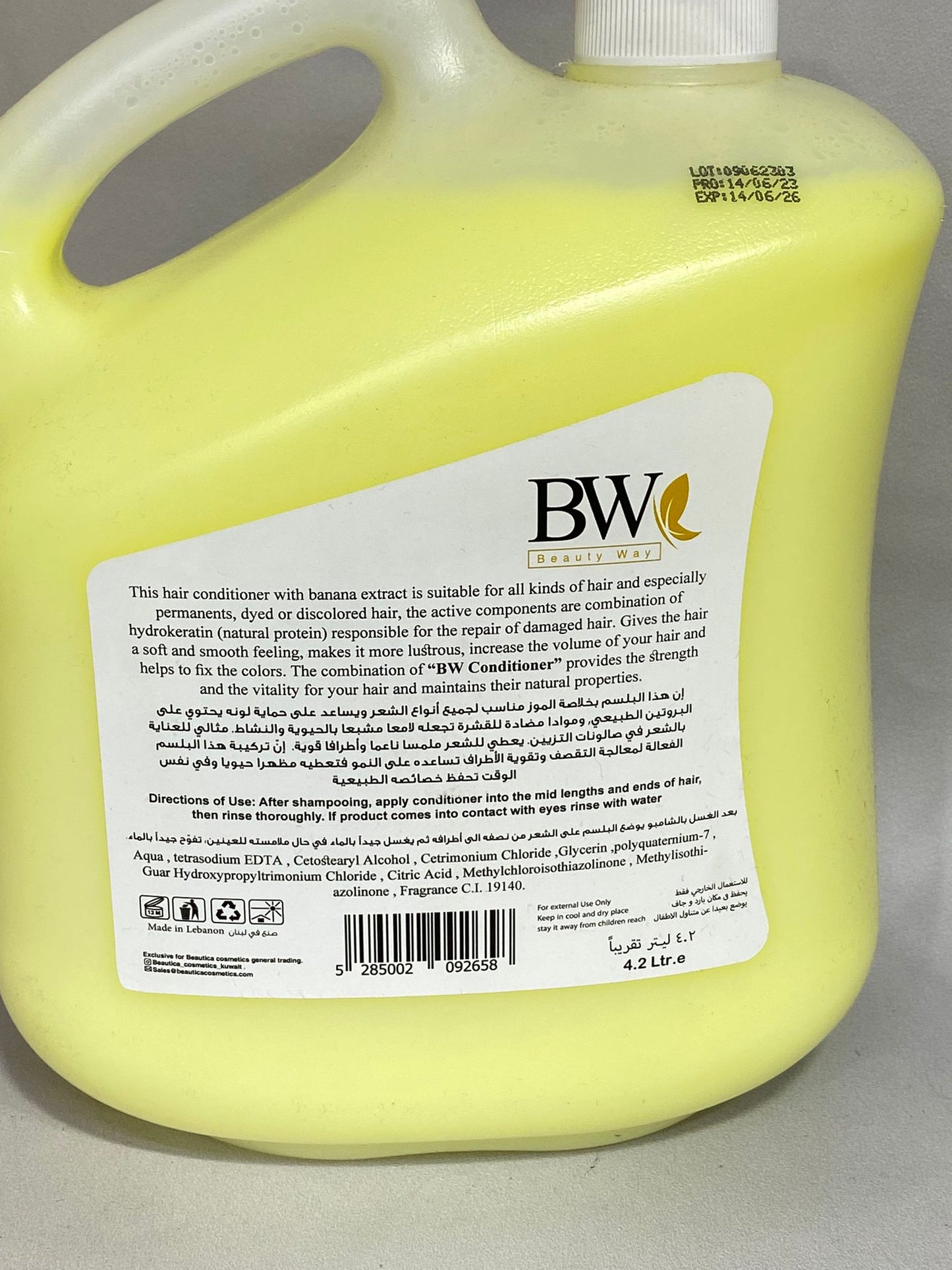 BW Beauty Way Conditioner with Banana Extract 4.5 L