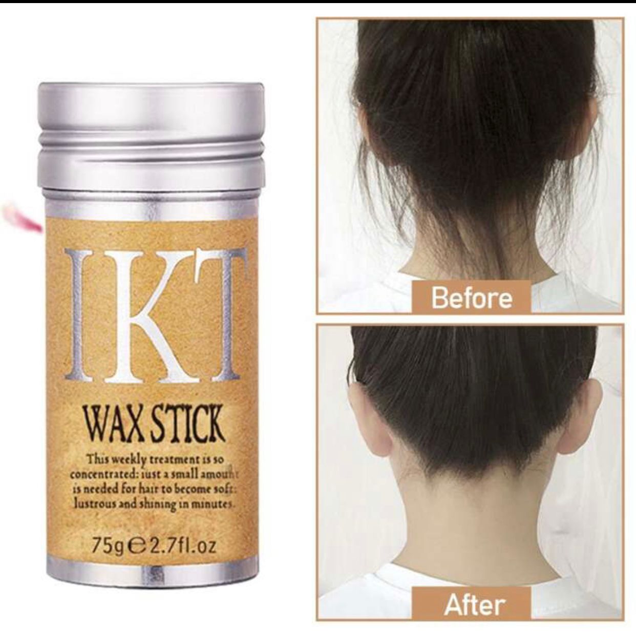 IKT Hair Wax Stick - Styling Wax for Smooth Wigs 75 g