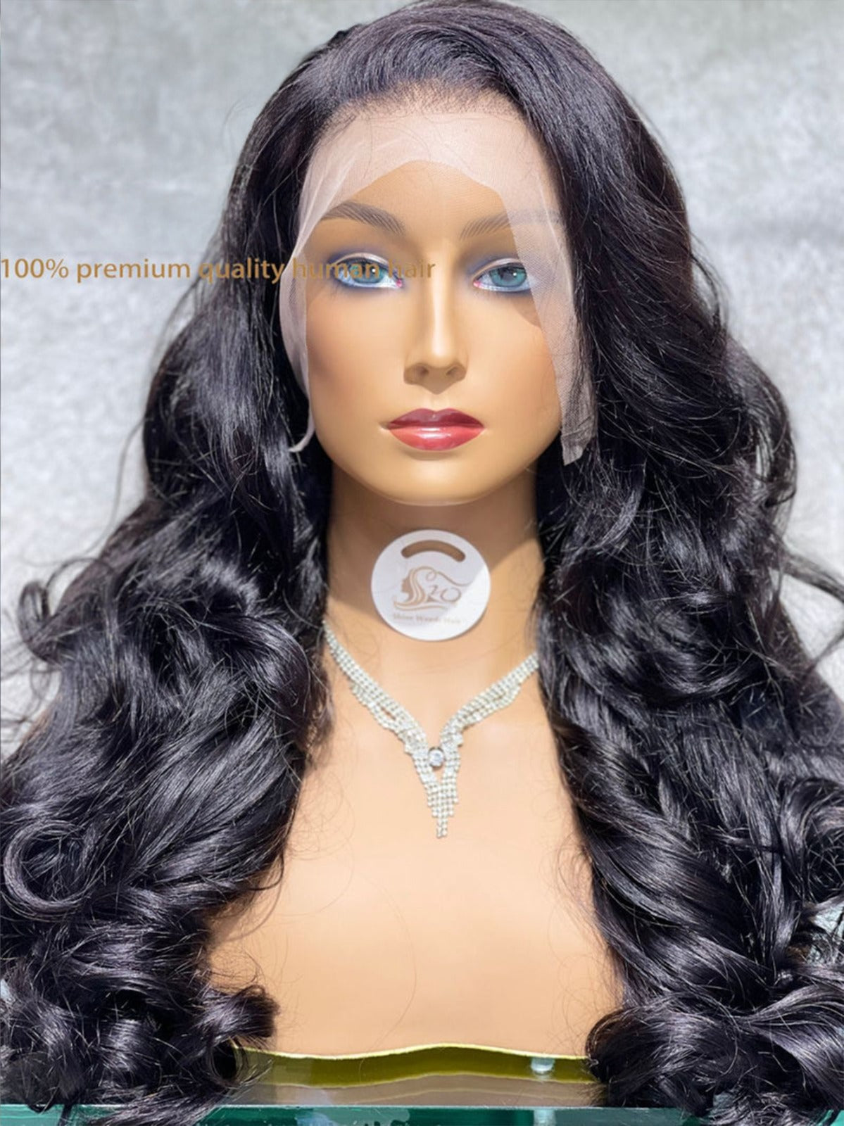 Natural hair wig 114